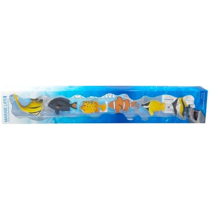 GALAXY 6 TROPICAL FISH TOY SET - REALISTIC HAND-PAINTED OCEAN FISH FIGURES FOR KIDS, EDUCATIONAL PLAY & PARTY FAVORS - Image 2